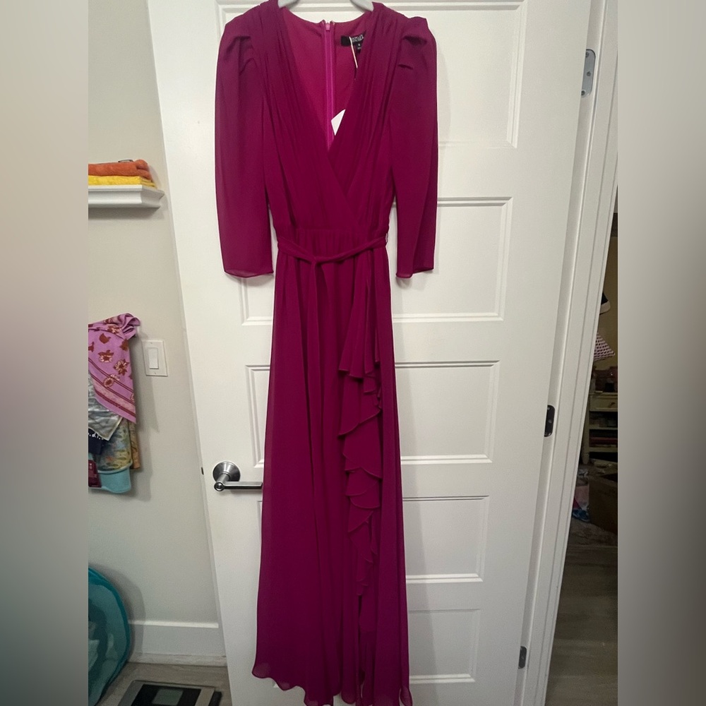 Elegant Magenta Badgley Mischka Dress